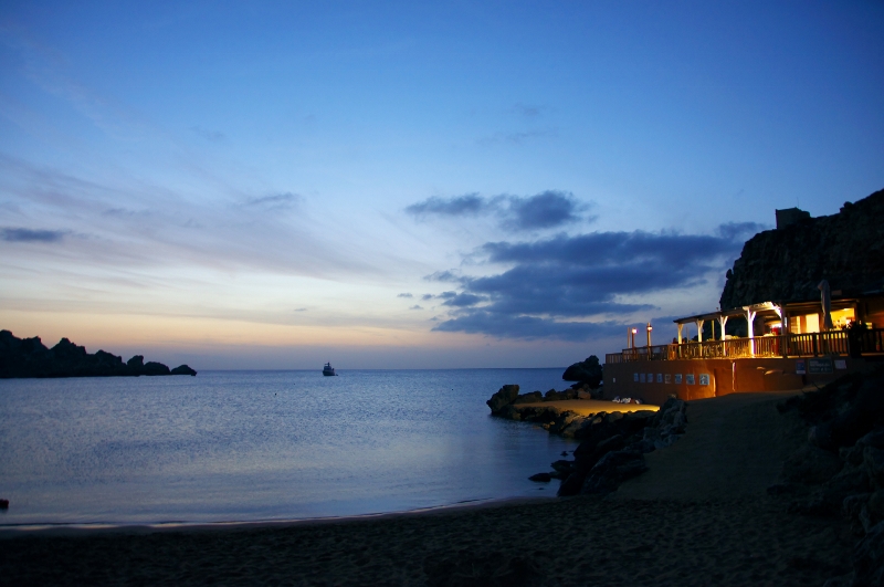 zachód słońca w Golden Bay, Malta